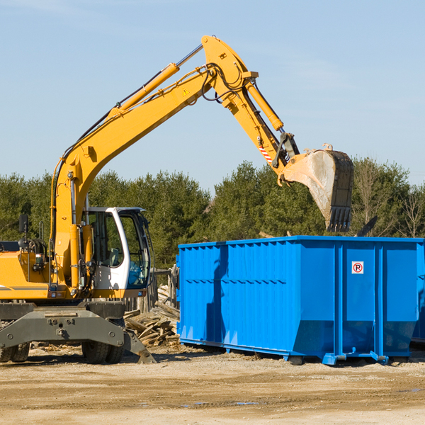 are there any restrictions on where a residential dumpster can be placed in Jay